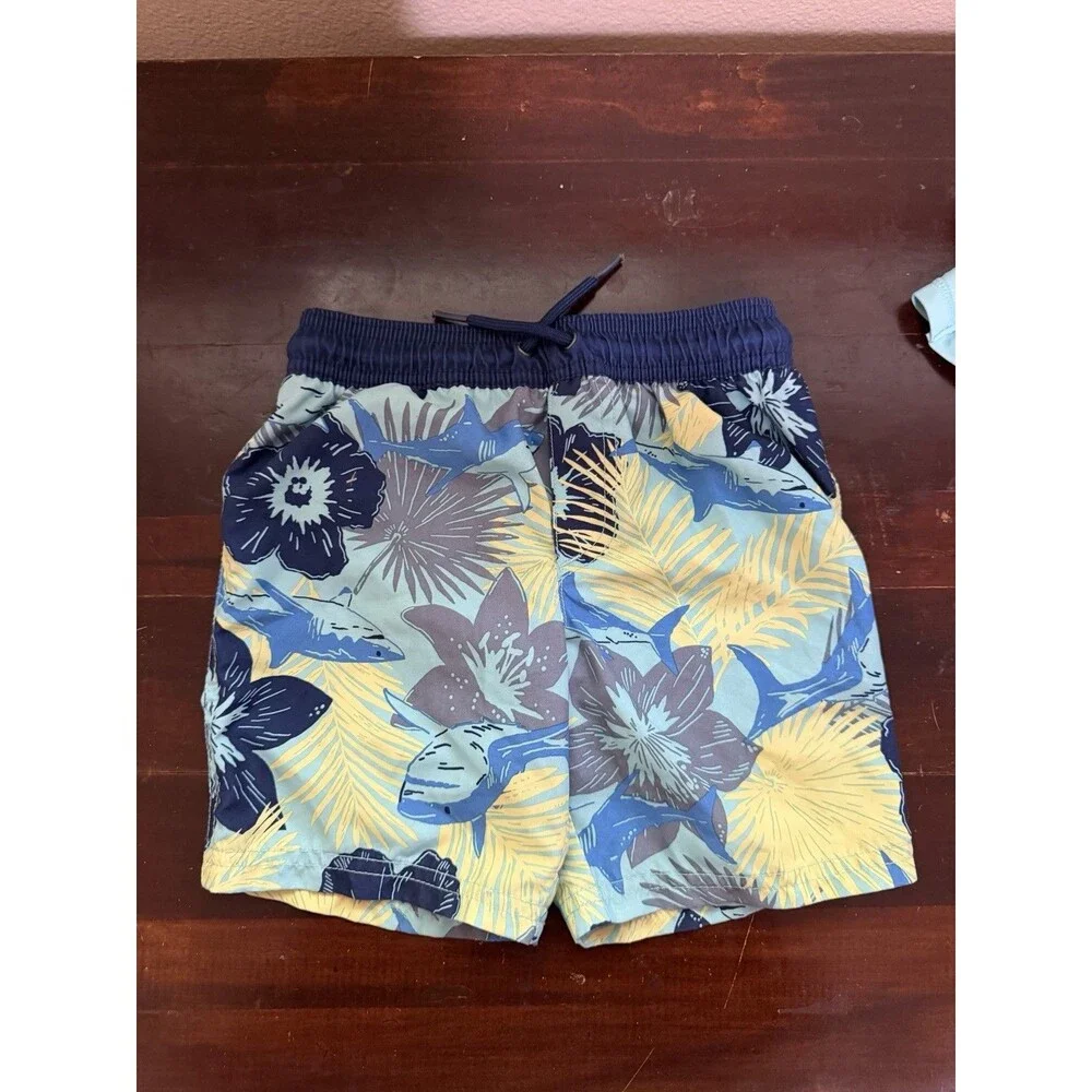 Carter’s Child Of Mine Toddler Shark Board Short & Long Sleeve Rash Guard 4T